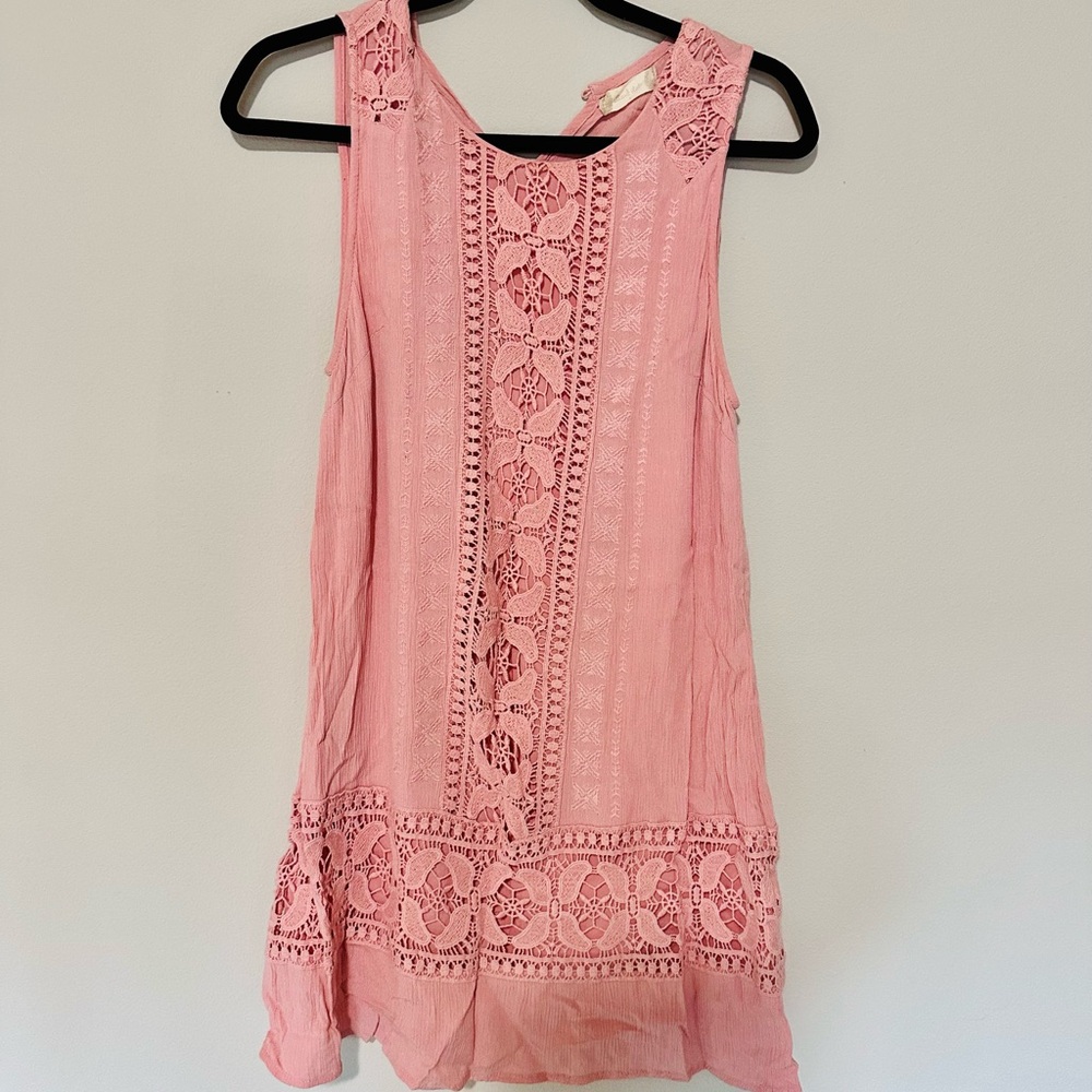Altar'd State Pink Lace Dress